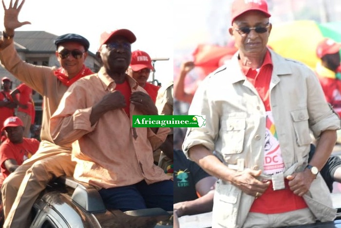 Sidya Touré, leader de l'UFR et Cellou Dalein Diallo, leader de l'UFDG