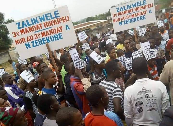 Manifestation contre le troisième mandat à Nzérékoré, image d'archive