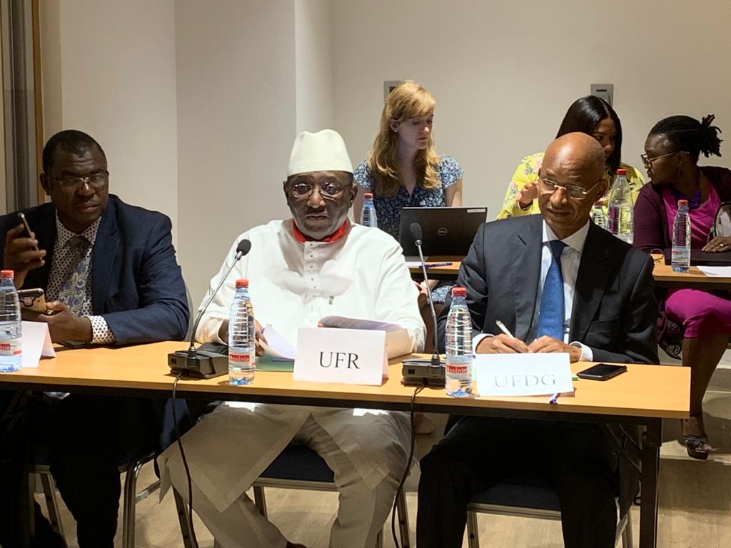 Cellou Dalein Diallo, leader de l'UFDG, Sidya Touré, leader de l'UFR et Faya Milimouno président du BL