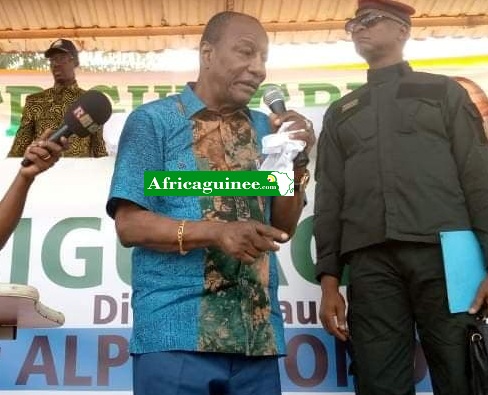 Alpha Condé, Président de la République de Guinée à Kindia