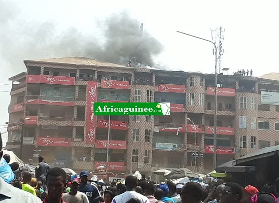 Incendie au marché Madina