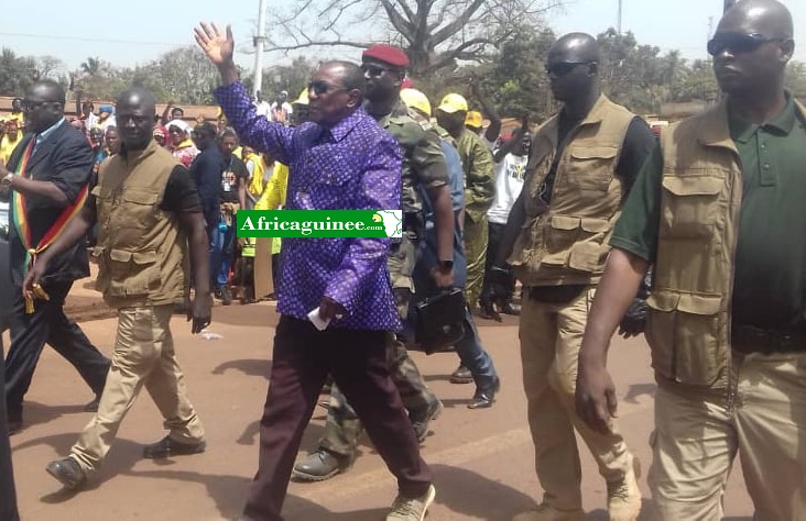 Le président de la République de Guinée, Pr Alpha Condé reçu à Boké