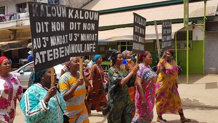 Manifestation des femmes à Kaloum contre le troisième mandat