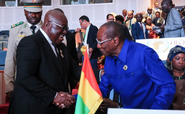 Les présidents ghanéen Nana Akufo-Addo et guinéen Alpha Condé