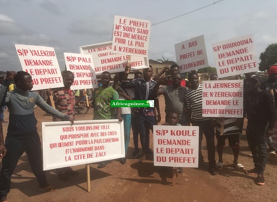 Des citoyens se mobilisent à Nzérékoré pour le départ du préfet Sory Sanoh