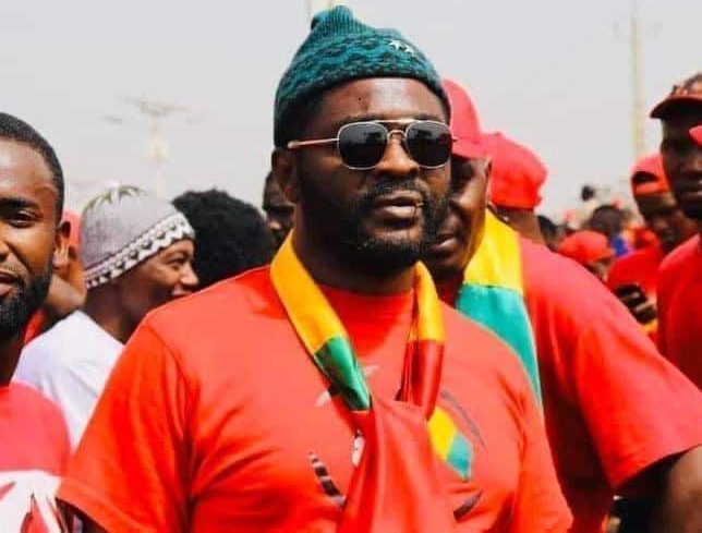 Foniké Menghue lors d'une manifestation du FNDC à Conakry