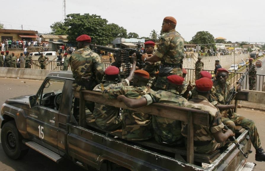 Des bérets rouge, une unité d'élite de l'armée guinéenne