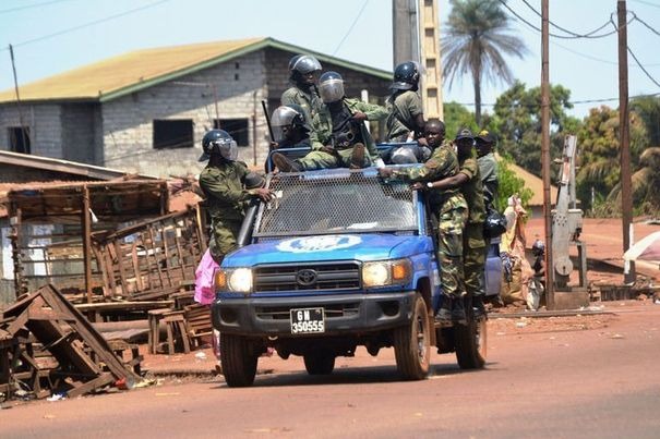 Un véhicule de la gendarmerie en mission de maintien d'ordre