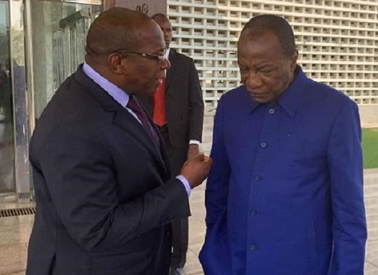 Alpha Condé, Président de la République de Guinée et son Premier Ministre Kassory Fofana