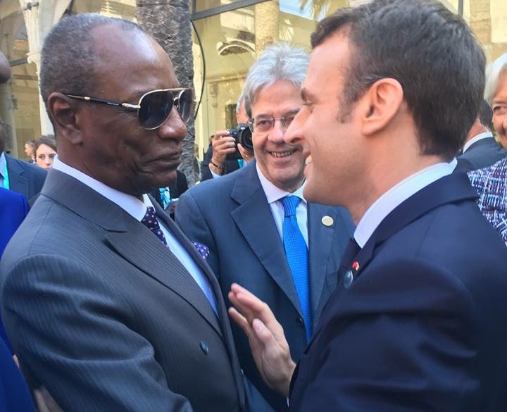 Alpha Condé et Emmanuel Macron