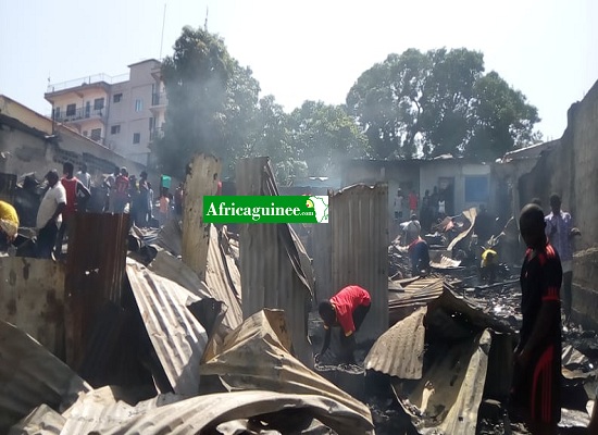 Incendie  à Coléah Lanséboungni