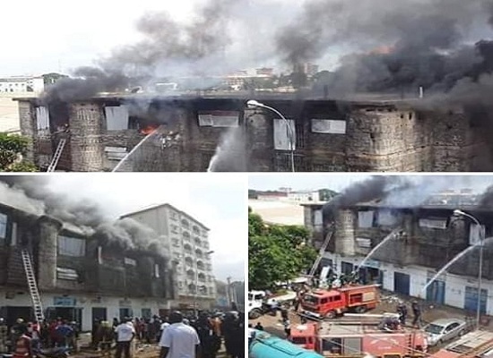 Incendie d'un immeuble à la Sig Madina