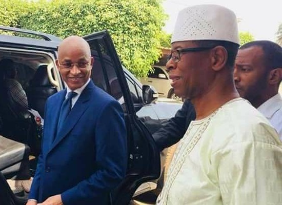 Cellou Dalein Diallo, leader de l'UFDG et Aliou Condé, Secrétaire Général du parti
