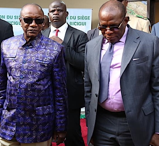 Alpha Condé, président de la République de Guinée et son Premier Ministre Kassory Fofana