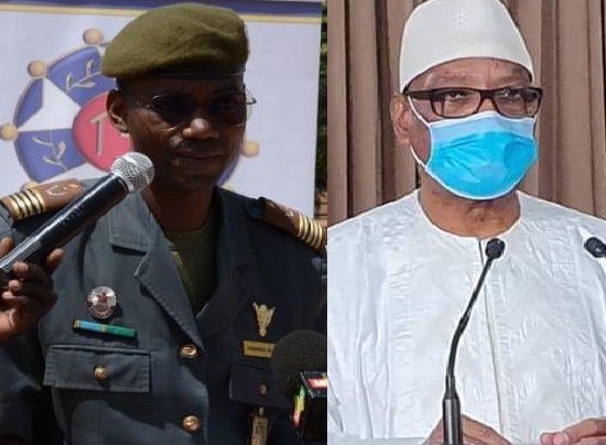 Le colonel Sadio Camara et IBK,  le président déchu, photomontage Africaguinee.com