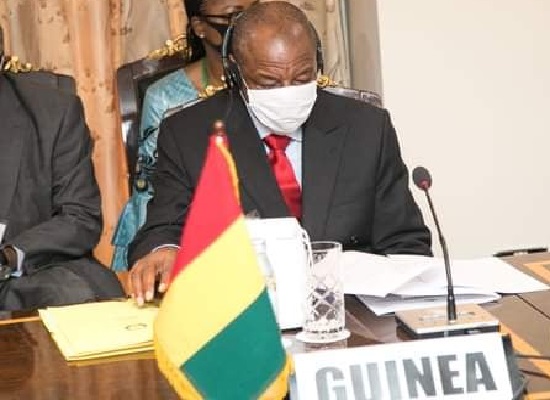 Alpha Condé, président de la République de Guinée à l'ouverture du sommet de la CEDEAO