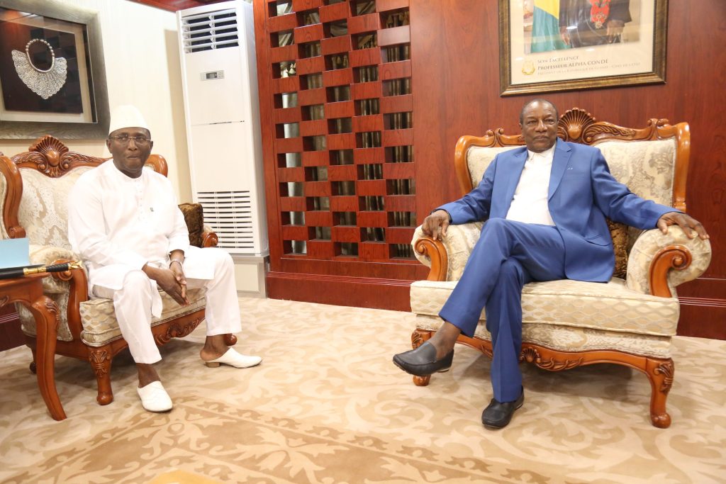 Alpha Condé, président de la République de Guinée et Sidya Touré, leader de l'UFR
