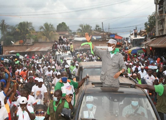Accueil de Cellou Dalein Diallo à Gueckedou