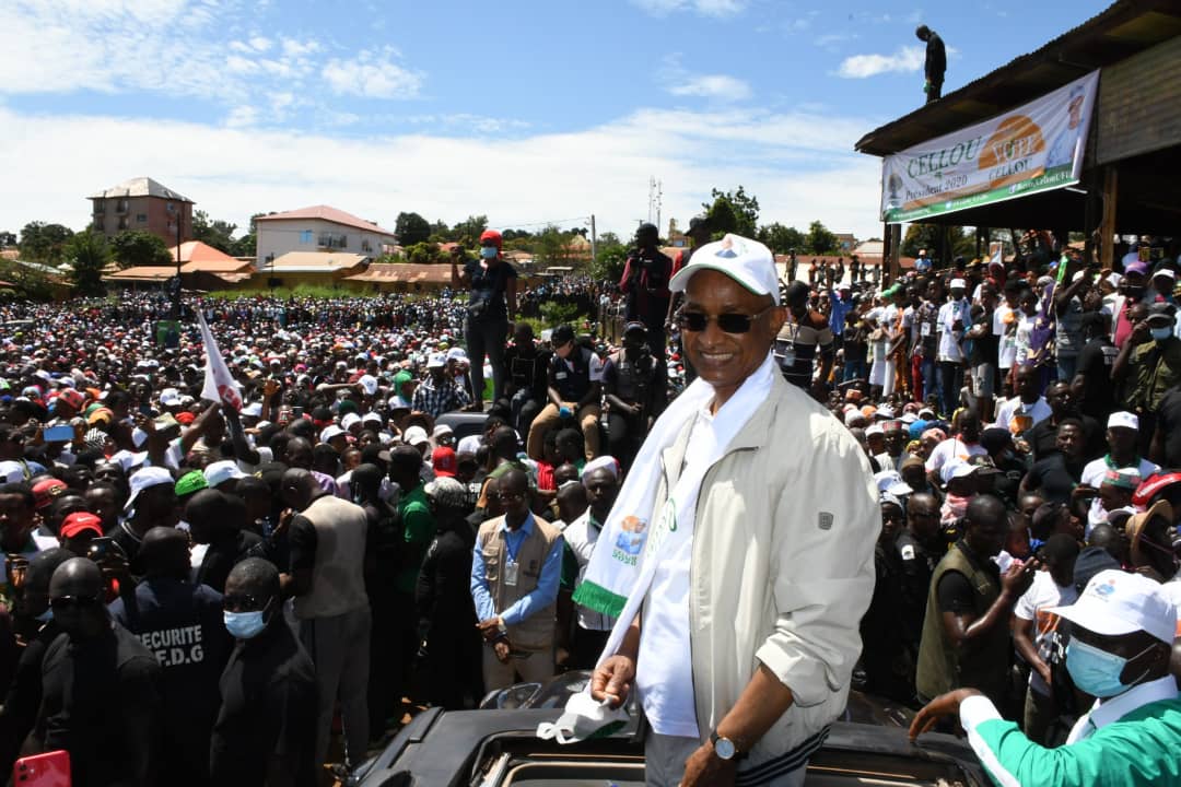 Cellou Dalein Diallo, leader de l'UFDG en meeting à Mamou