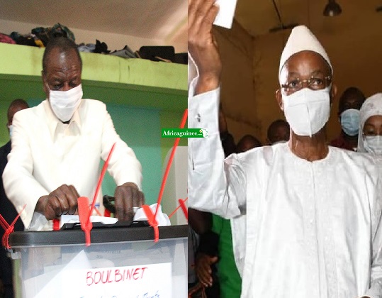 Alpha Condé et Cellou Dalein Diallo, candidats à l'élection présidentielle du 18 octobre