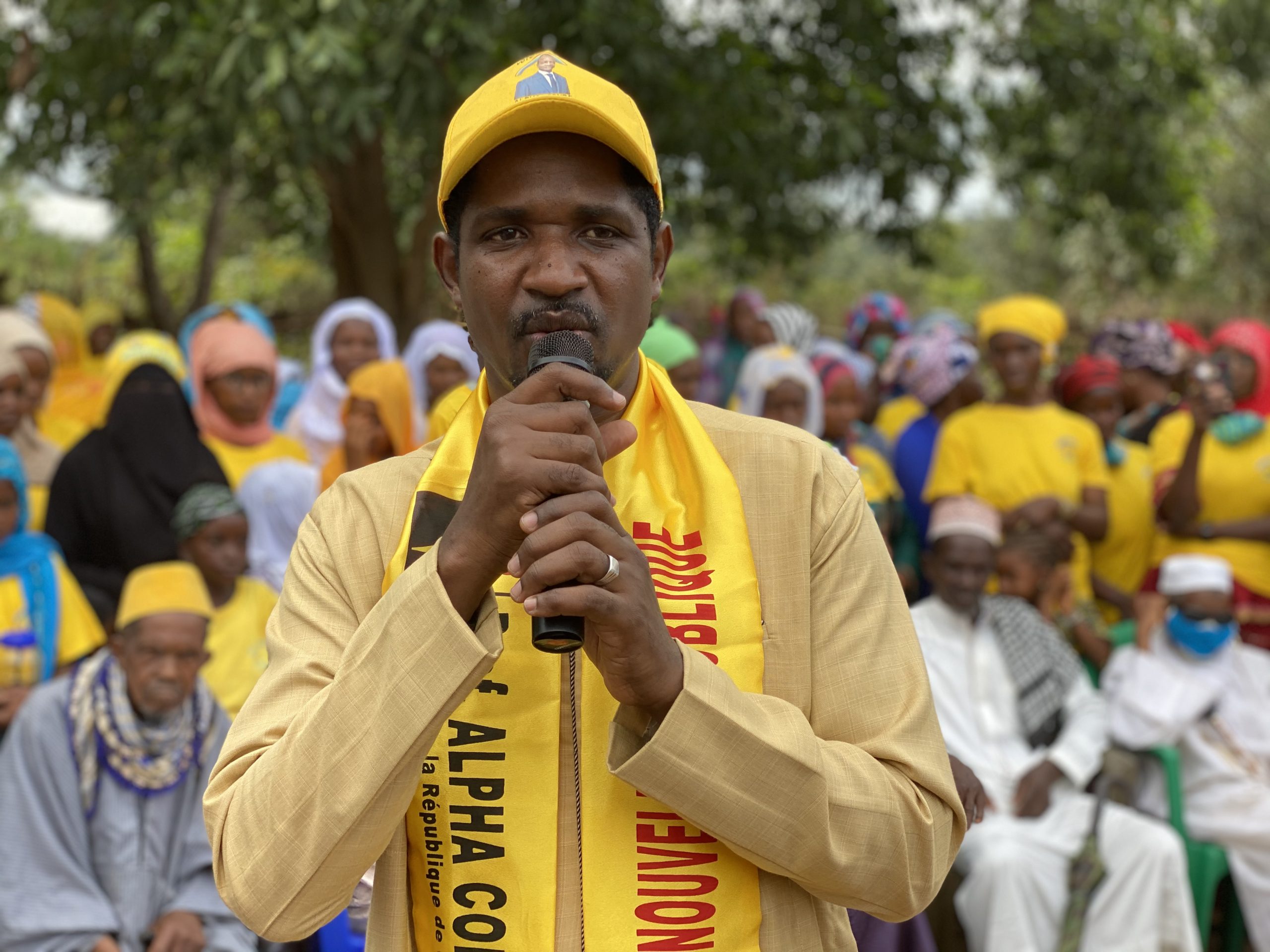 Mouctar Diallo, ministre de la jeunesse en campagne à Pita