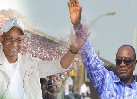 Cellou Dalein Diallo, leader de l'UFDG et Alpha Condé, le candidat sortant