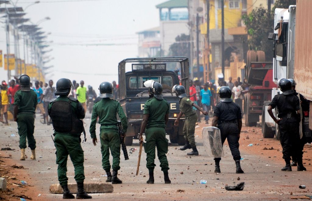 Des gendarmes déployés pour le maintien d'ordre à Conakry