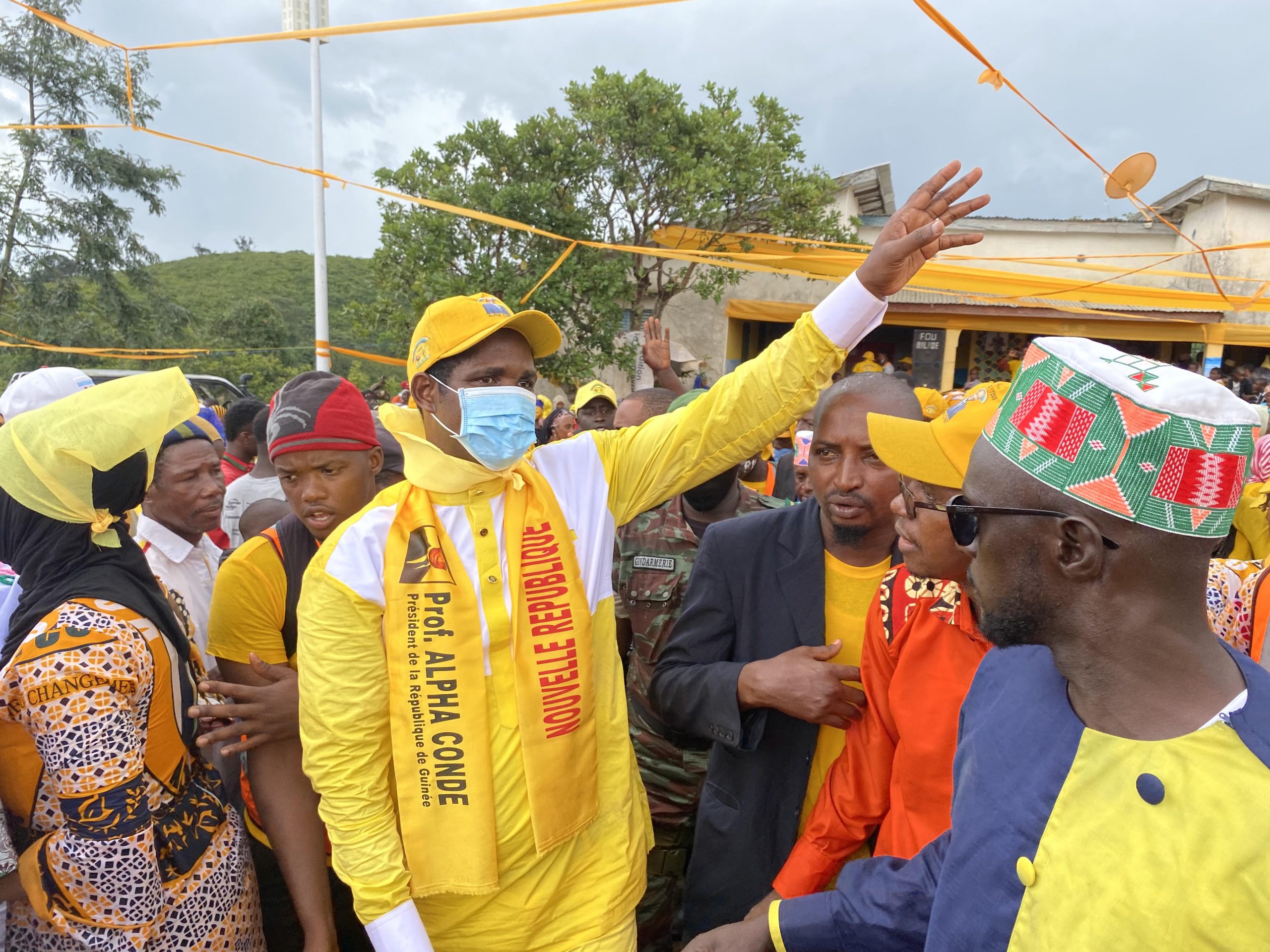 Mouctar Diallo, ministre de la jeunesse en campagne à Pita