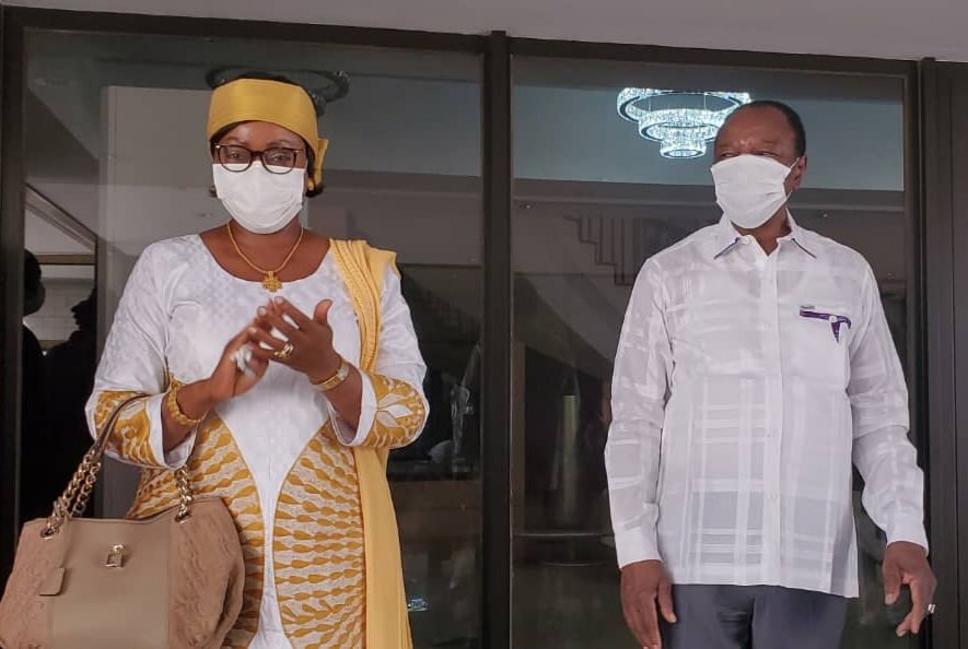 Alpha Condé et son épouse Hadja Djéné Kaba Condé
