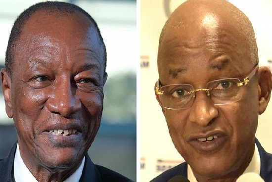 Alpha Condé et Cellou Dalein Diallo, candidats à l'élection présidentielle du 18 octobre