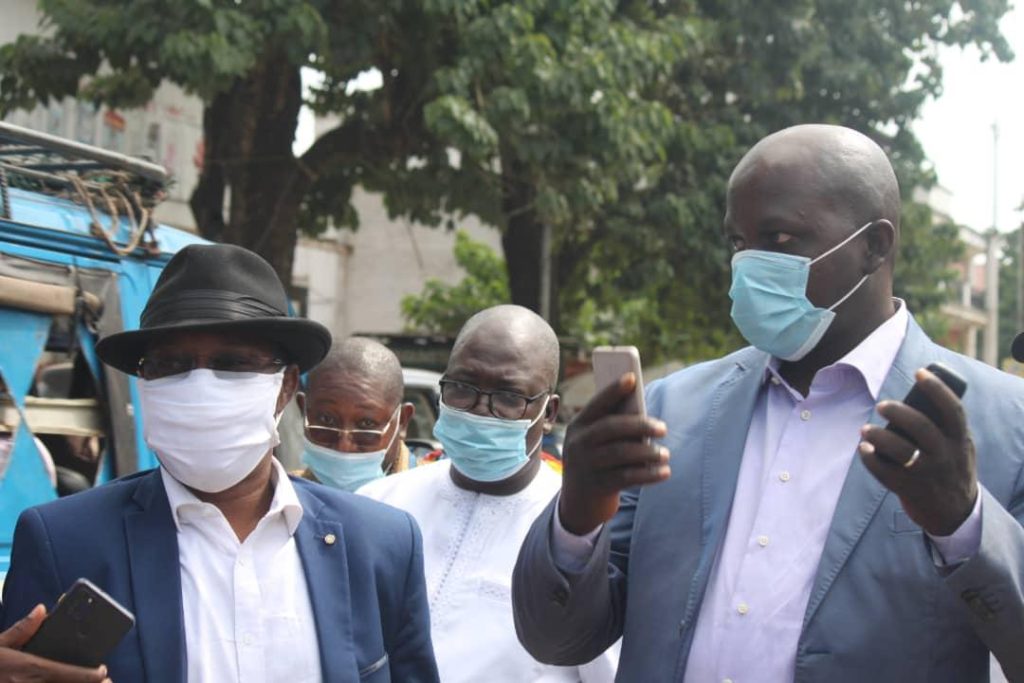 Ousmane Gaoual Diallo, Etienne Soropgui à leur arrivée à la DPJ