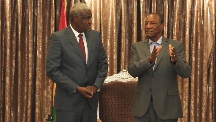 Alpha Condé et Moussa Faki Mahamat