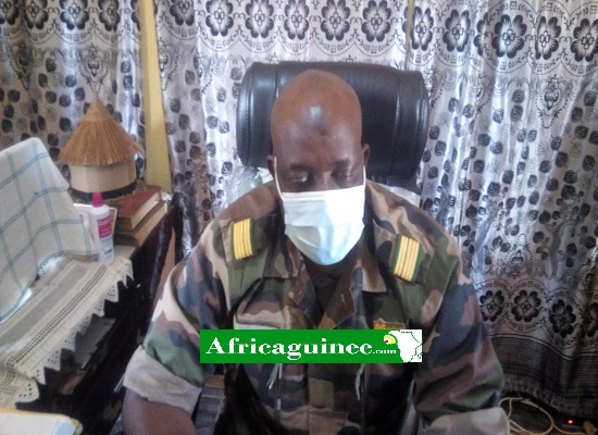 Le colonel Malik Diakité, commandant du bataillon autonome de Faranah