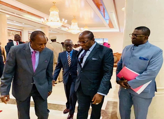 Alpha Condé, président de la République de Guinée et son Premier Ministre Kassory Fofana