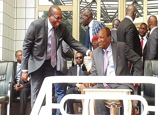 Alpha Condé, président de la République de Guinée et son Premier Ministre Kassory Fofana