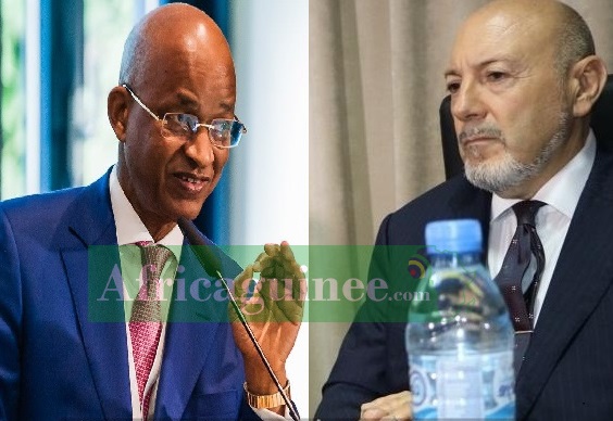 Cellou Dalein Diallo, leader de l'UFDG et l'Ambassadeur de l'UE Josep Coll