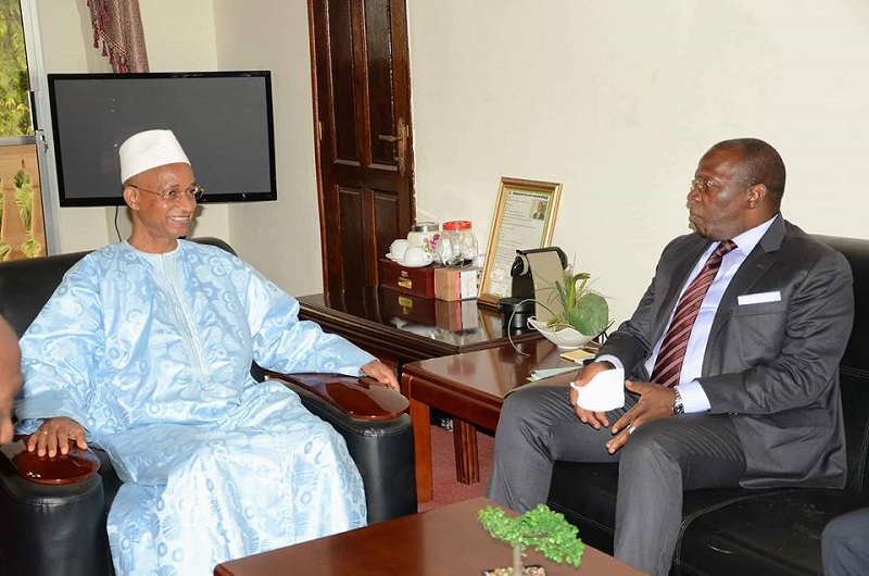Kassory Fofana, Premier ministre lors d'une visite chez Cellou Dalein Diallo, au lendemain de sa nomination en 2018