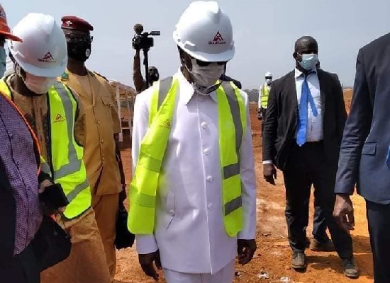 Alpha Condé, président de la République de Guinée au centre Directionnel de Koloma