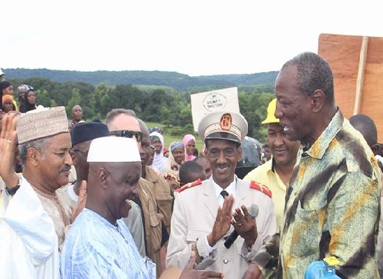 Alpha Condé, président de la République de Guinée lors d'une tournée au foutah
