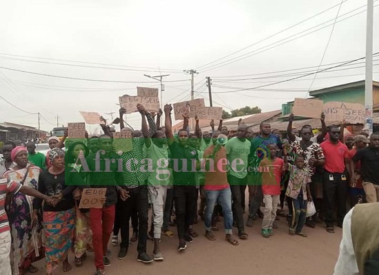 Manifestation à Kissidougou