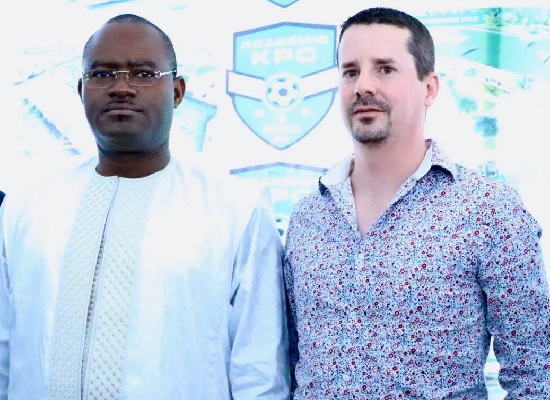 Kerfalla Camara ‘’KPC’’, président du club Hafia FC et Thierry Guillou, directeur sportif de l’Académie KPC.