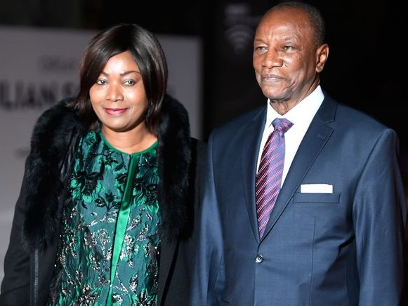 Alpha Condé, président de la République de Guinée et son épouse Hadja Djénè Condé