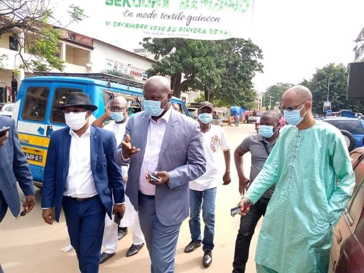 Ousmane Gaoual Diallo, Etienne Soropgui en compagnie de leurs avocats à la DPJ