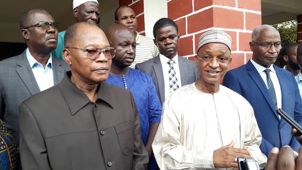 Ibn Chambas, envoyé spécial de l'ONU en Afrique de l'Ouest lors d'une rencontre à Conakry avec des acteurs politiques guinéens dont Bah Oury, image d'archive