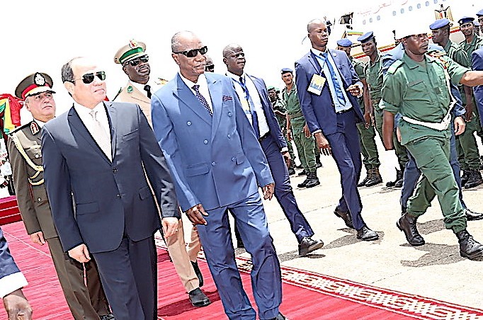 Alpha Condé, président de la République de Guinée et Abdel FATTAH AL-SISSI Président de la République Arabe d’Égypte, photo d'archive