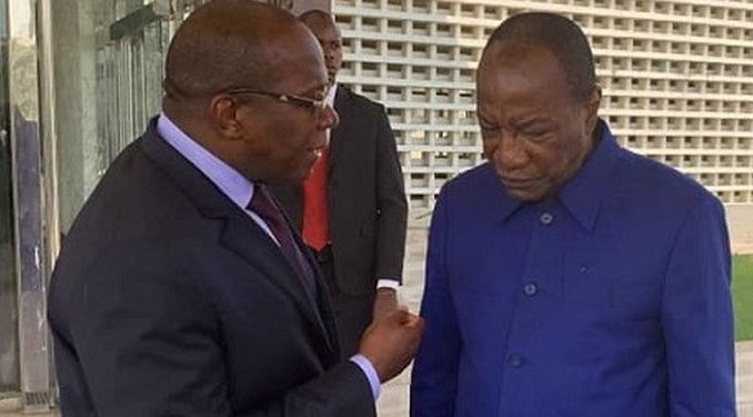 Kassory Fofana, Premier ministre et le Président Alpha Condé, image d'archive