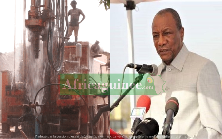 Alpha Condé, président de la République de Guinée, photomontage Africaguinee