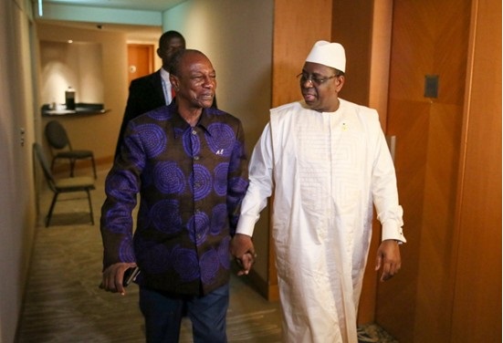 Les présidents Sénégalais et Guinéen, Alpha Condé et Macky Sall