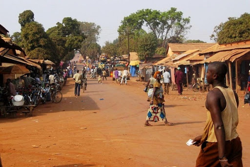 Une rue de la ville de Siguiri