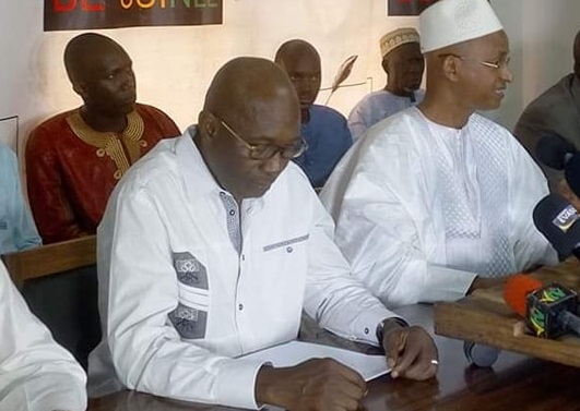 Abdourahmane Sano, coordinateur national du FNDC et Cellou Dalein Diallo, leader de l'UFDG